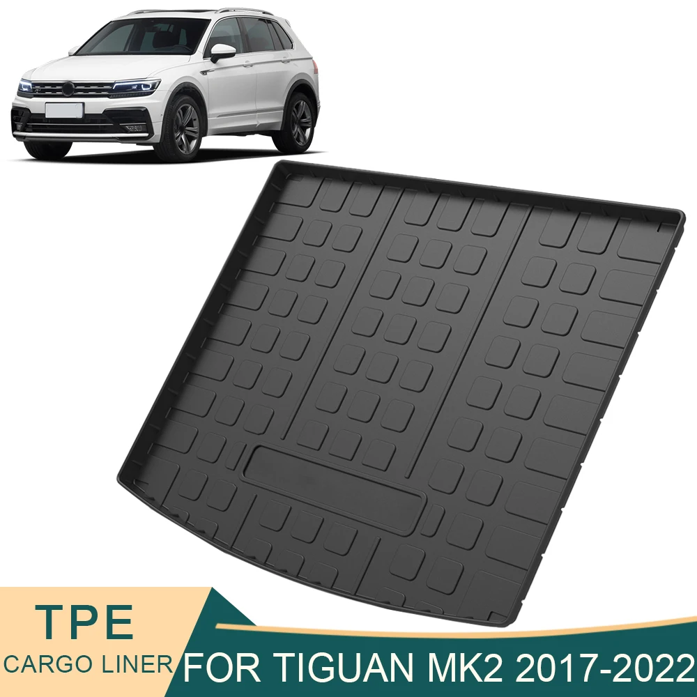 for Volkswagen VW Tiguan MK2 L AD 2017~2023 2020 2021 Car Boot Liner Cargo  Rear Trunk Mat Luggage FLoor Carpet Tray Waterproof - AliExpress
