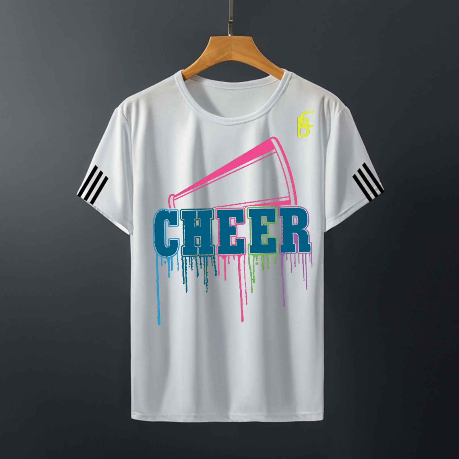 

T Shirt For Men Trend Crew Neck Sports Clothing Outdoor Street Dazzling Cool Short Sleeve 3XL Large Size Men T shirt Quick Dry