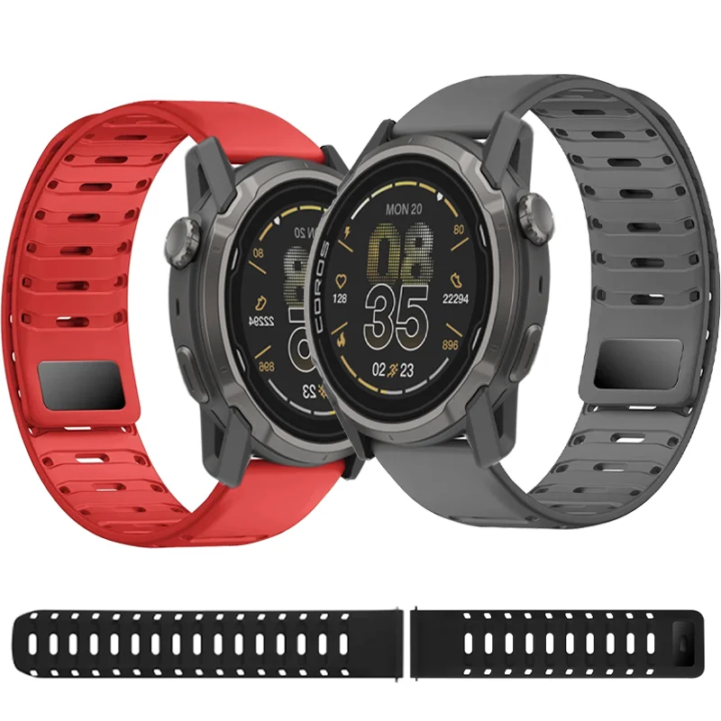 22mm Magnetic Buckle Silicone Watch Band - Versatile Wristband with Upgraded Design