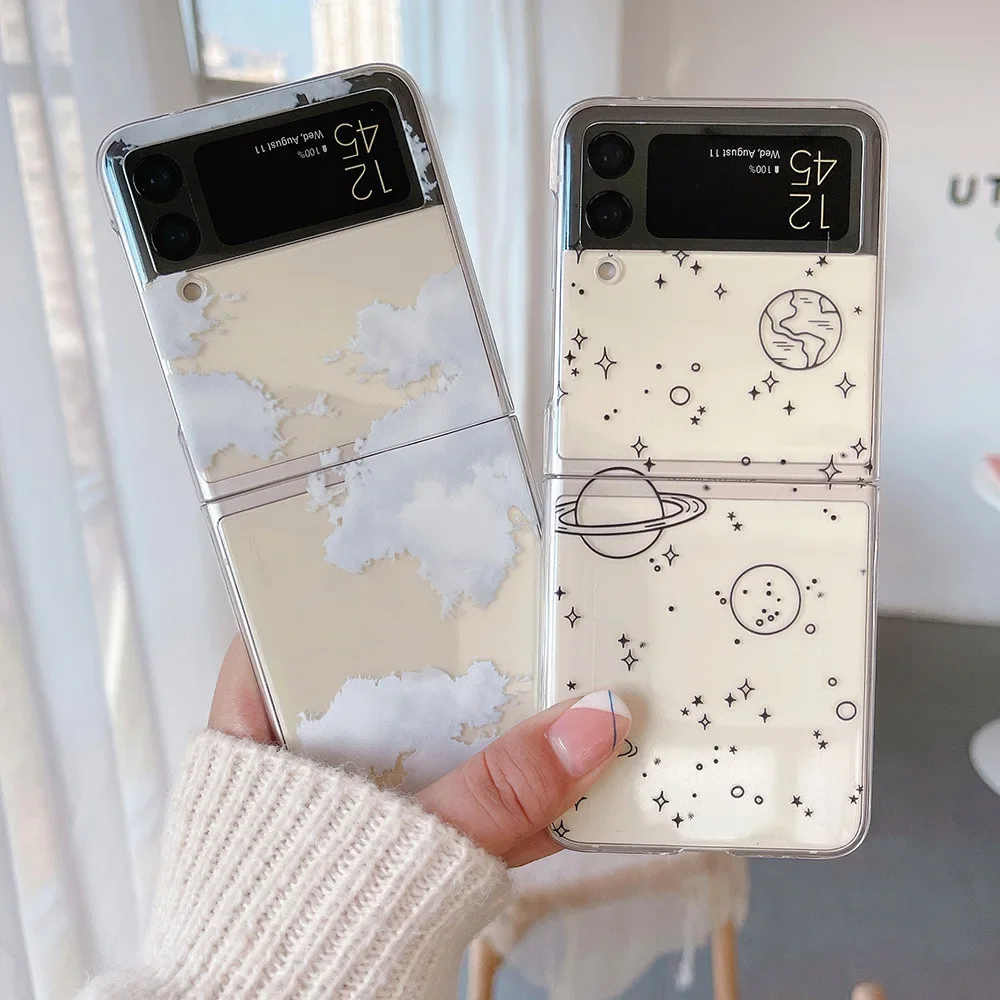 Love Heart Universe Planet Clear Transparent Phone Case Cover