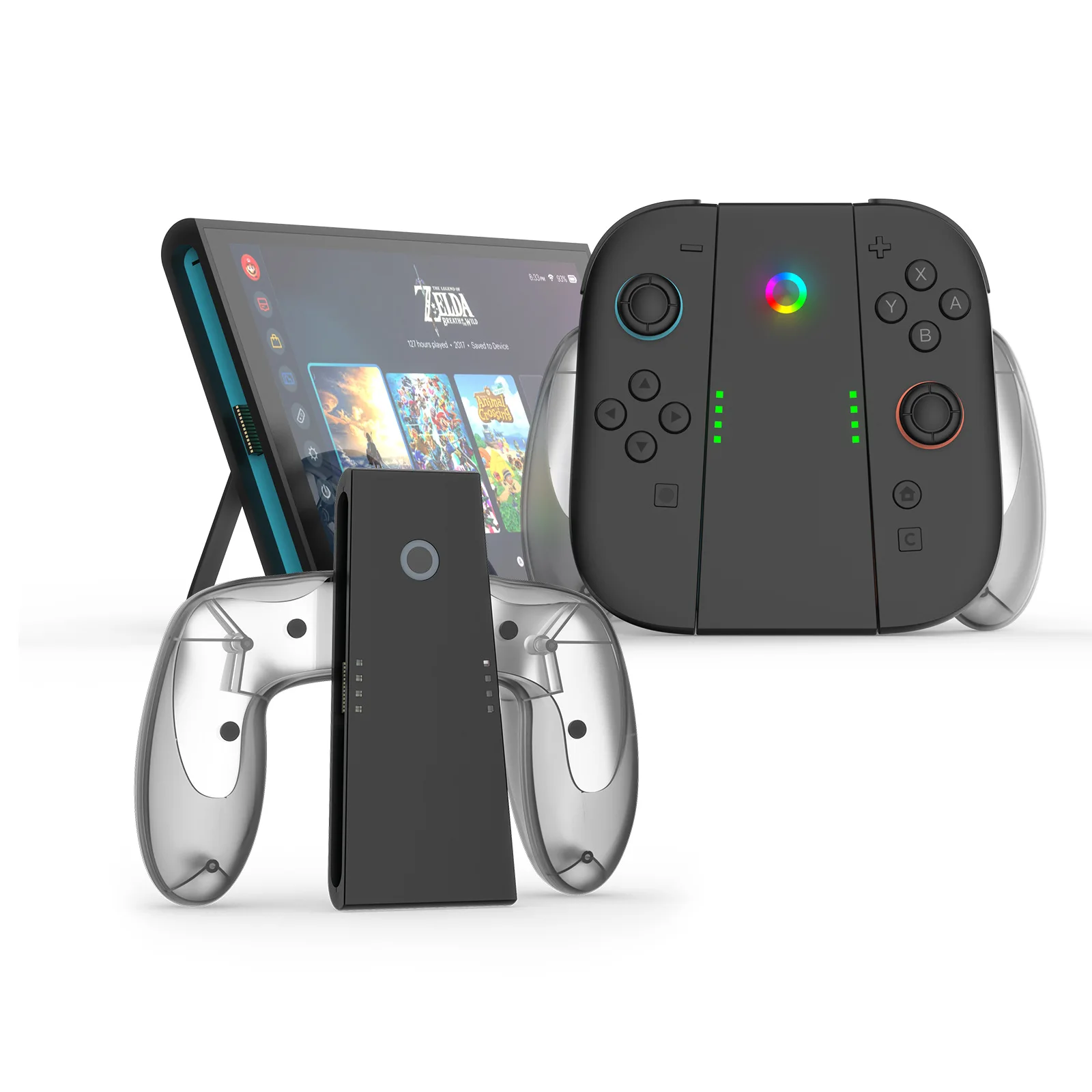 For Nintendo Switch 2 Joy-Con Gaming Controller Charging Grip ABS Gamepad Support Bracket Rechargeable Handle Grip Stand Holder