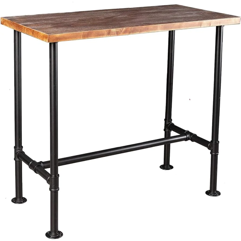 

Industrial Design Pipe Dining Table Casual Pub BAR Laptop Table Modern Studio Wood and Metal Rectangular Dining Table homeoffice
