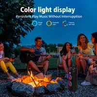 Large Square Dance Portable Bluetooth Speaker LED Colorful Light Soundbar Column KTV Soundbox Wireless Subwoofer HiFi Boombox - Image 2