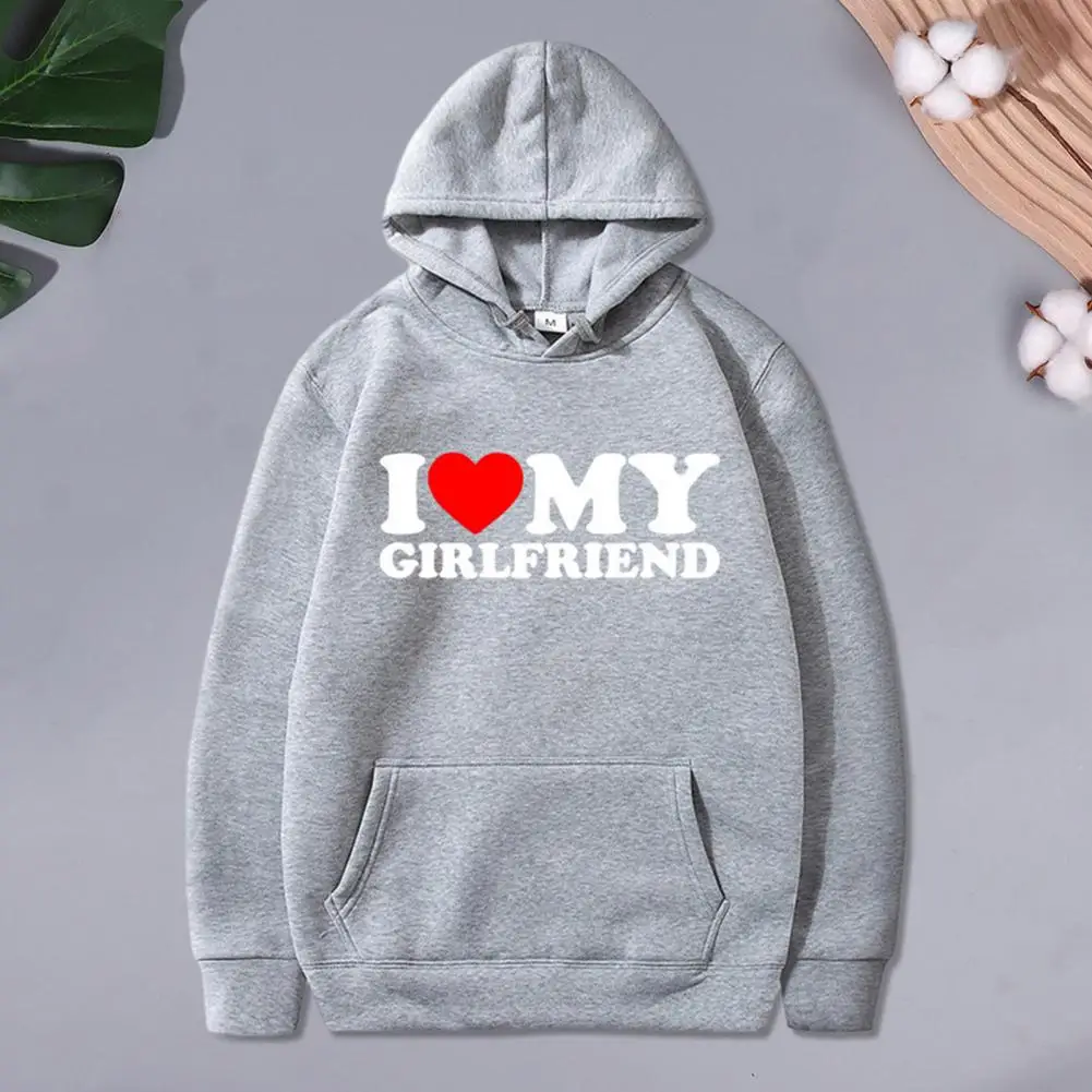 

Funny I Love My Girlfriend Hoodie Boyfriend Girlfriend Hoodie Sweatshirt Unisex Pullover Streetwear Top with Pocket Breathable