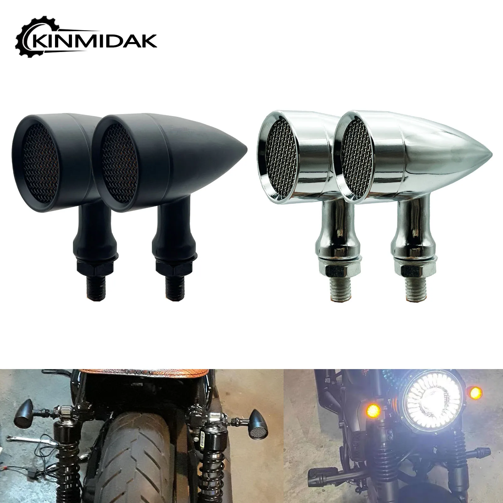 

Мотоциклетные светодиодные ретро-сигналы поворота, передние и задние индикаторы, универсальные для Harley Chopper Bobber Cafe Racer для Yamaha