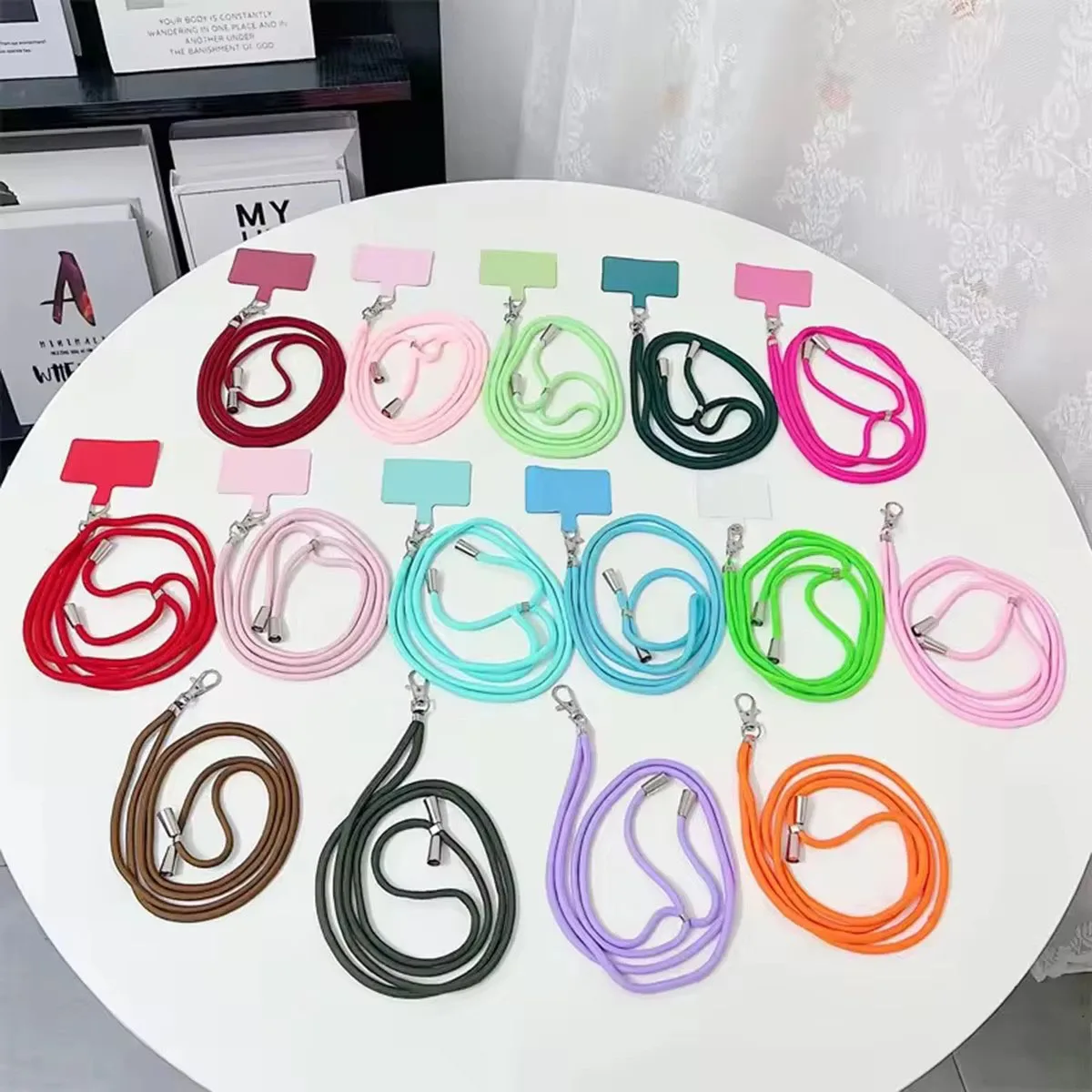 1/3 pcs Crossbody Phone Lanyards with Patch Adjustable Mobile Phone Strap Lanyard Neck Rope for Cell Phone Hanging Cord Strap