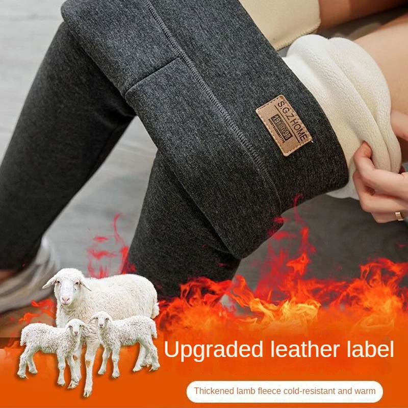 

2023 Winter Women Leggings Fleece Lined Velvet High Waist Leggings Keep Warm Pants Women Solid Comfortable Stretchy Thermal