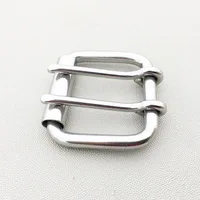 Stainless Steel Double Pin Buckle Solid Cowboy Belt Hardware Roller Wastband Head 52mm 60mm 1