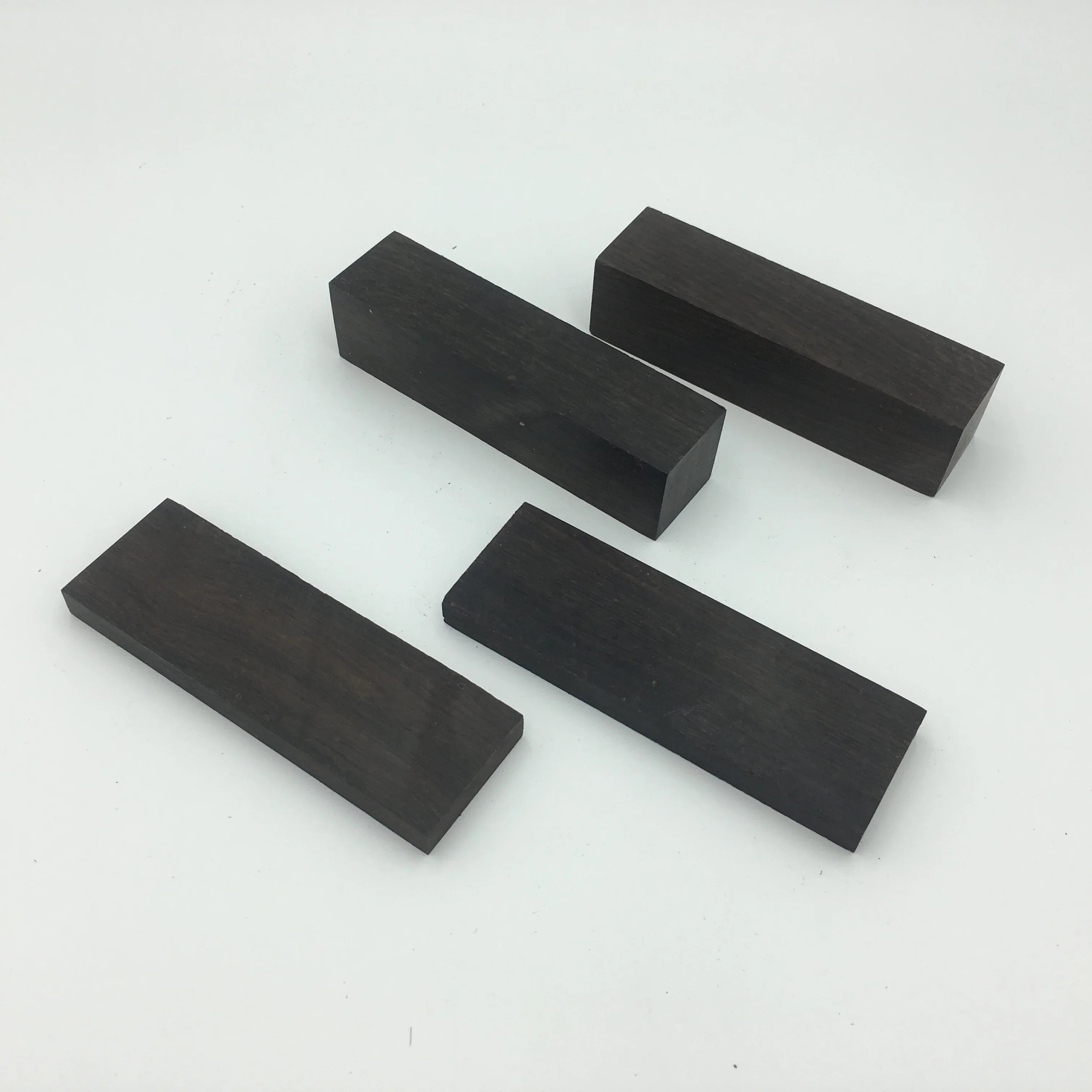 2pieces DIY knife handle material East Africa ebony Purple sanda wood Multi Size Black wood Various handicraft materials 5