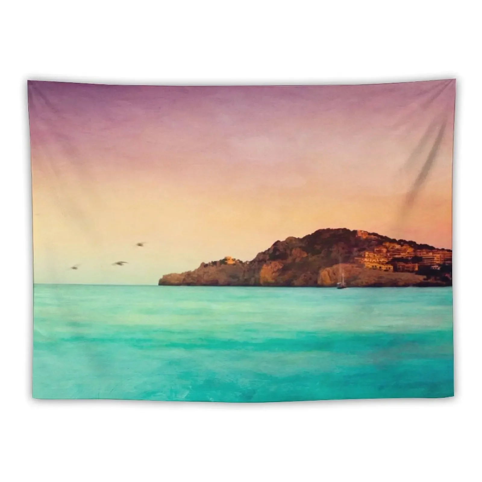 

Glowing Mediterranean Sea Tapestry Room Decoration Accessories Home And Comfort Decor Tapestry