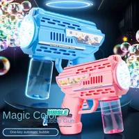 New Pattern Space Electric Automatic Light Bubble Machine Bubble Gun Summer Beach Bathing Outdoor Games Children Fantasy Toy Ch 4