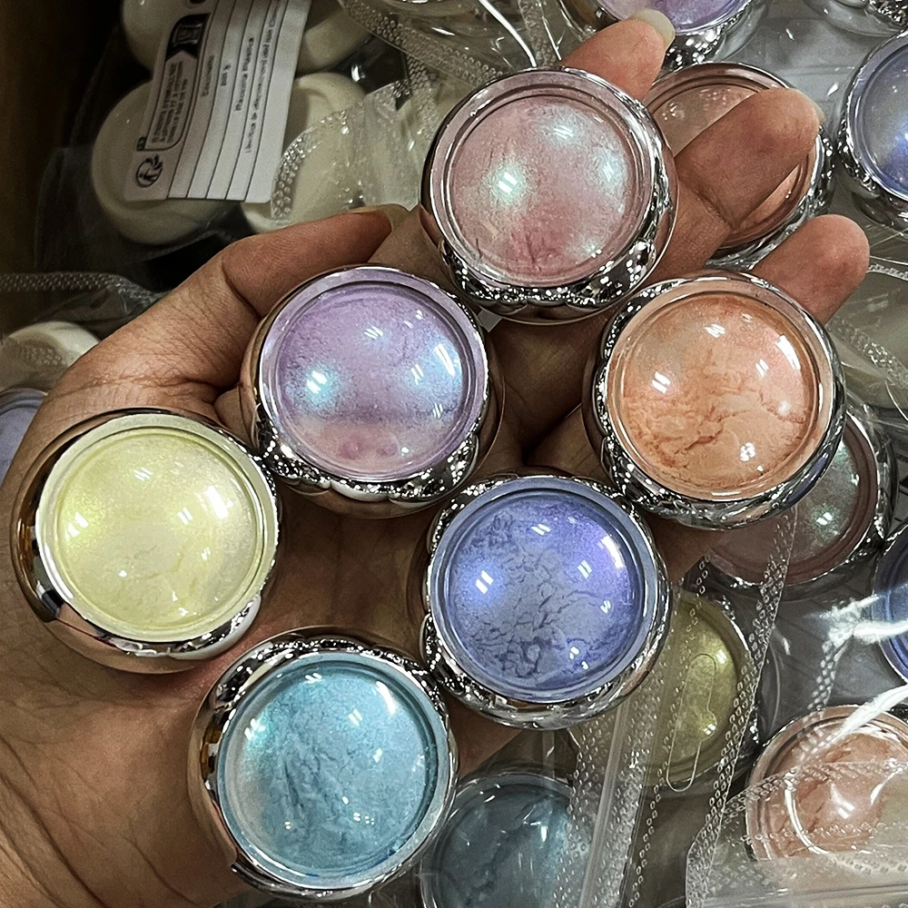 Buon Natale * Aurora Sirena * Polvere Glitter Net.2-3G * 6 Vasetti Olografica Aurora Perlescente Polvere Fine Camaleonte Aurora Polvere