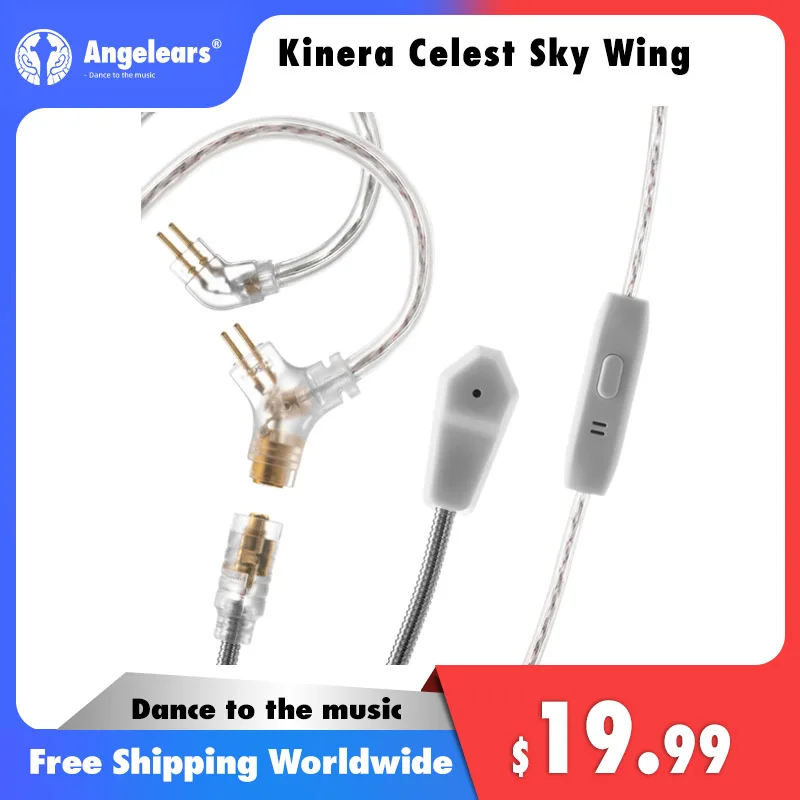 

Kinera Celest Sky Wing Earphone Upgrade Cable Super-Cardioid Microphone 2Pin 0.78 IEMs Gaming Livestreaming Calling Headphone