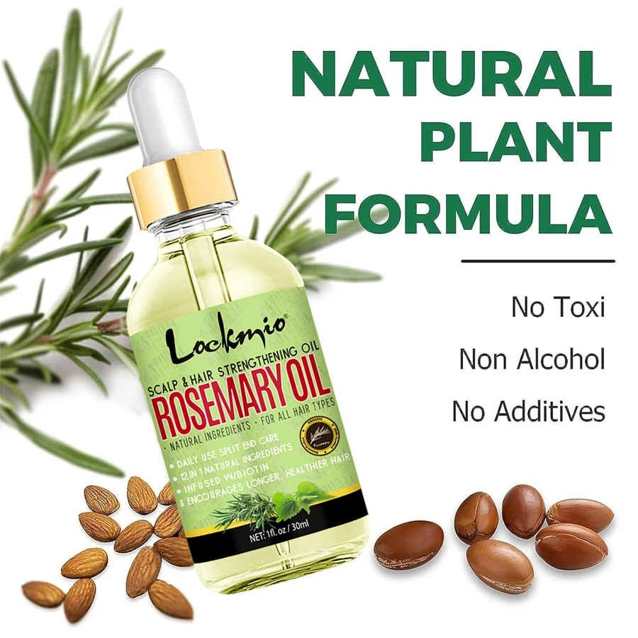 LOCKMIO Hair Care Styling Kit Control Gel for Smoothing fixing Edge Hair Powerful Hold Gel Wax Rosemary Growth Essential Oil Kit