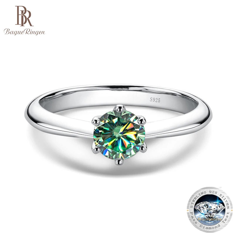 

Bague Ringen 1-3 Carat D Color Moissanite Wedding Rings For Women Top Quality 18K White Gold Color 925 Sterling Silver Jewelry