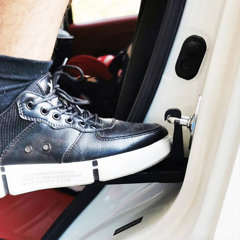 Folding Car Door Latch Hook Step Mini Foot Pedal Ladder For Car Roof Tool