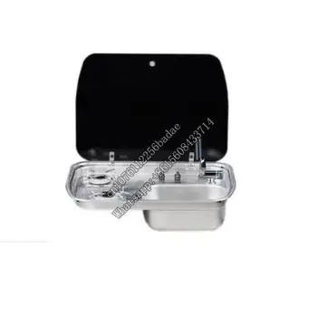 캠핑카 스테인리스 스틸 싱크대, 캐러밴 RV 캠핑카, 가스 스토브 2 개 포함, 중국 국내 양질