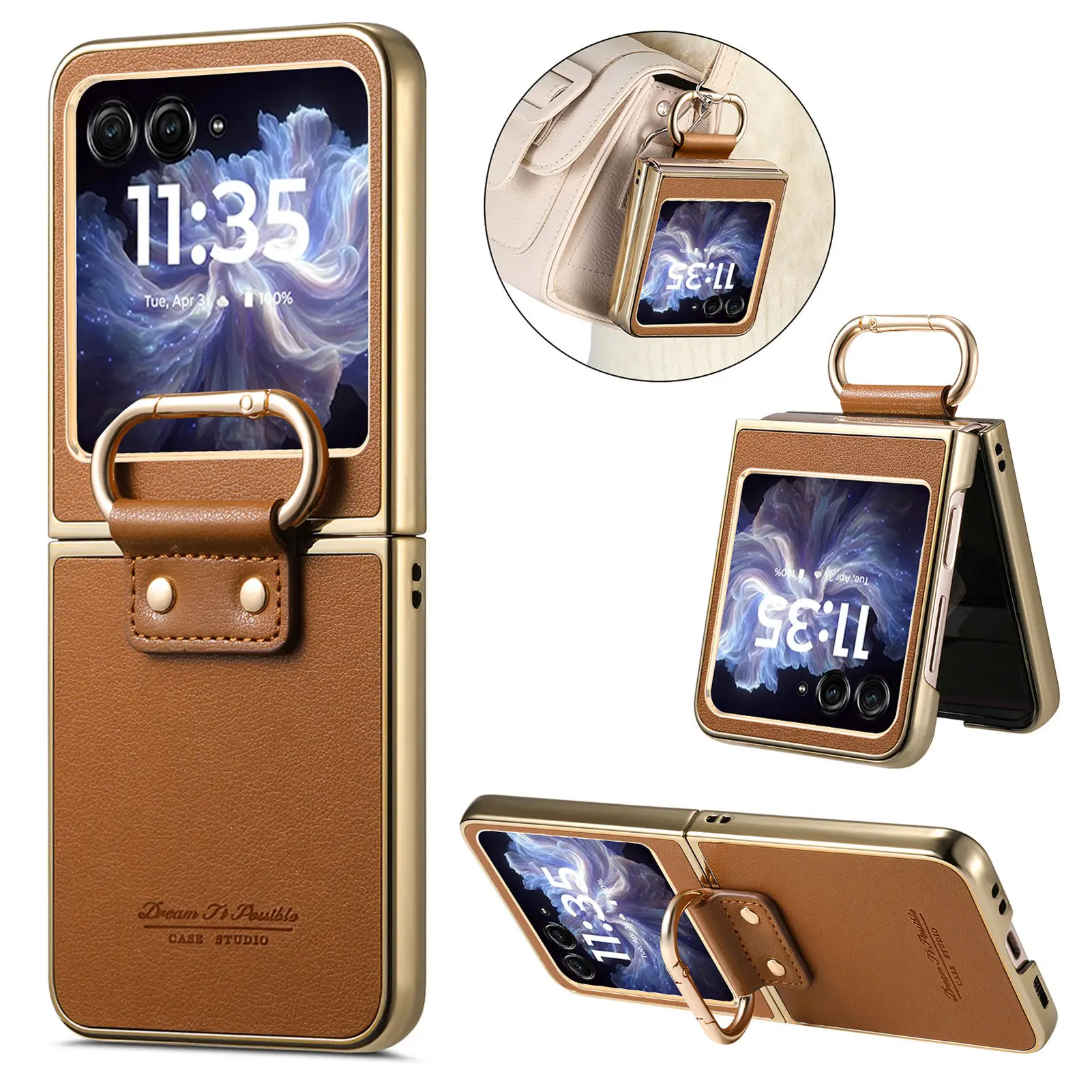 Luxury Anti-Scratch Leather Bag Case - Protective Cover