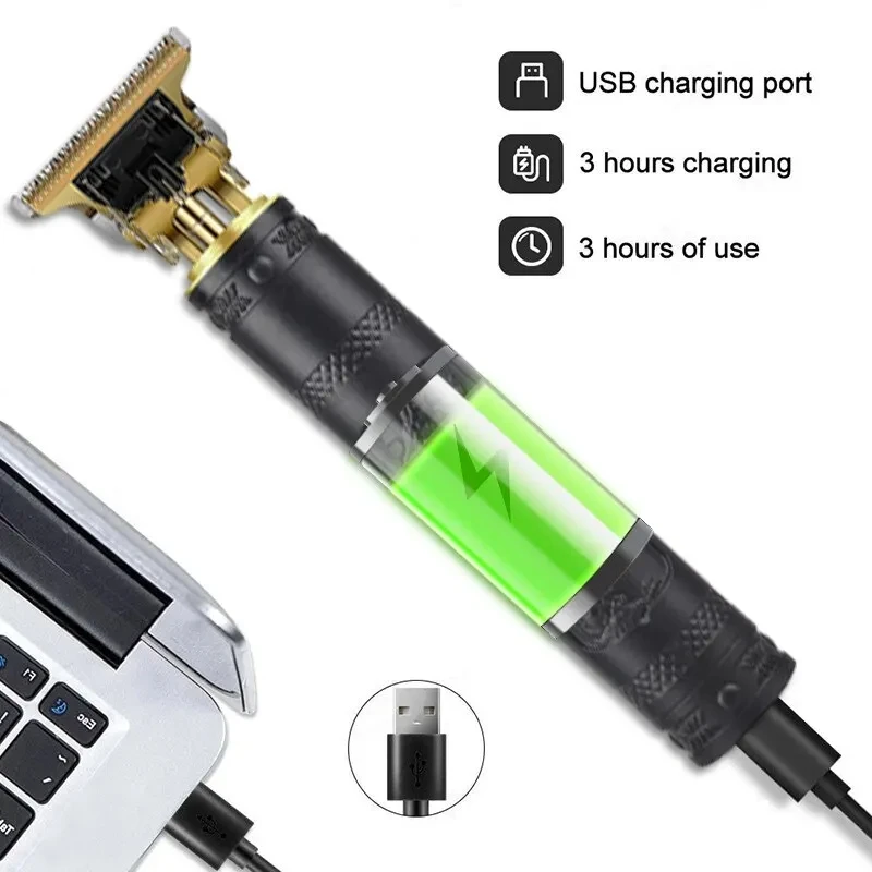 T9 Professional Hair Trimmer Wireless Electric Hair Clipper Beard Shaver Men Hair Cutting Machine Barber Big Blade Cutting Tools 4