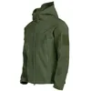 TRAF 2024 New Fashionable Shark Skin Soft Shell Jacket Men's Tactical Windproof Waterproof Jacket Men's Jacket Hooded Jacket 1