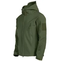 TRAF 2024 New Fashionable Shark Skin Soft Shell Jacket Men's Tactical Windproof Waterproof Jacket Men's Jacket Hooded Jacket 1