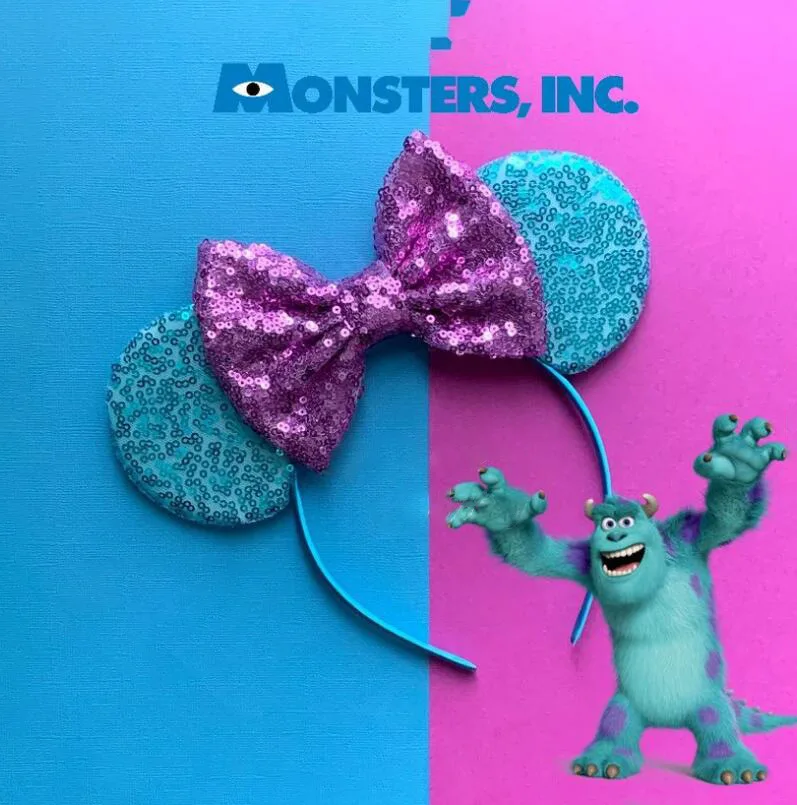 Disney Children's Cartoon Hairband Monster University Green Mickey Big Eyes Role Playing Animal Headpiece
