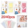 20/40pcs Hair Removal Tool Wax Strips Waxing Wipe Sticker For Face Leg Lip Eyebrow Body Hair Removal Strip Paper Beauty Tool 1