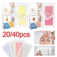 20/40pcs Hair Removal Tool Wax Strips Waxing Wipe Sticker For Face Leg Lip Eyebrow Body Hair Removal Strip Paper Beauty Tool 1