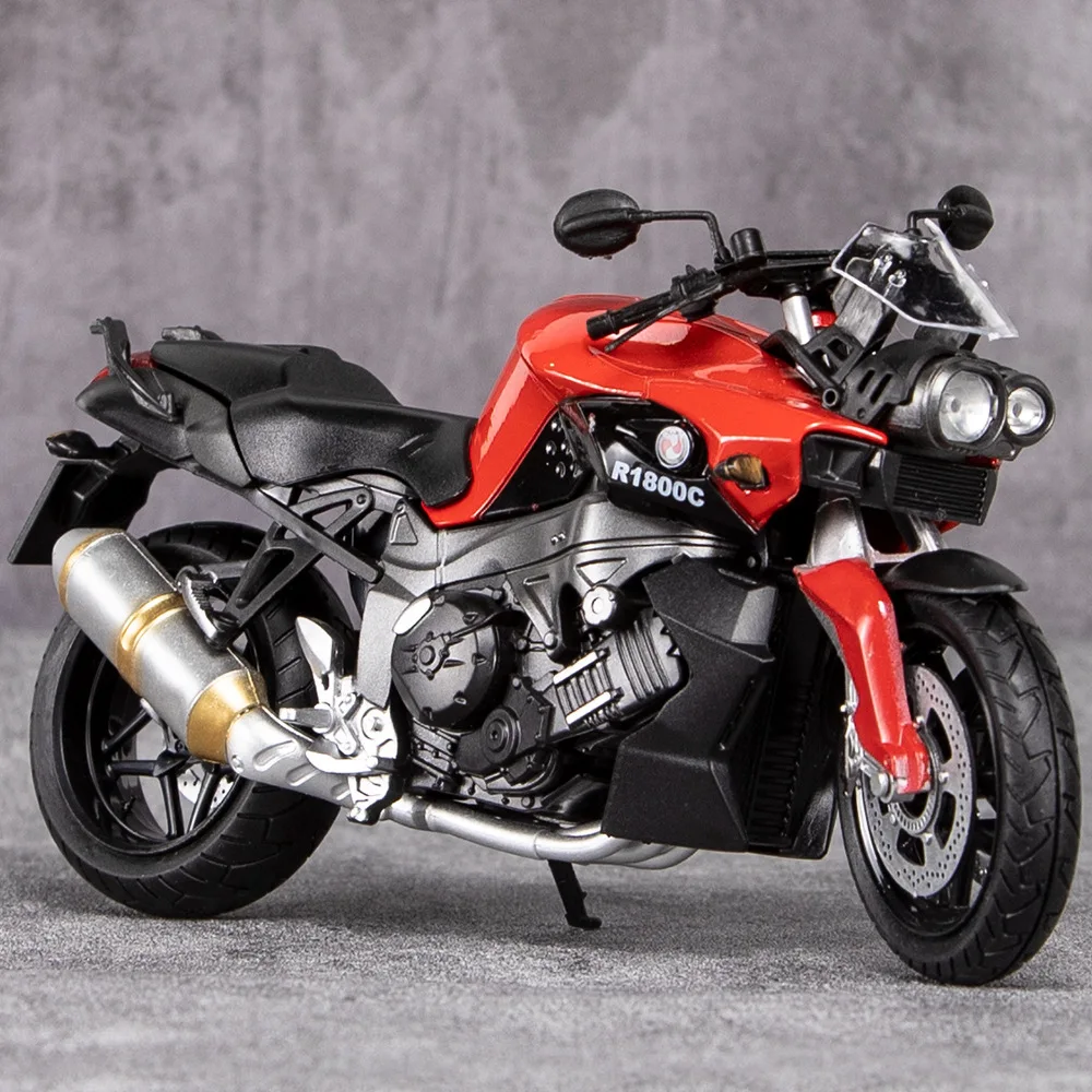 1:12 R1800C 합금 오토바이 모델 다이캐스트 금속 Vehicl Moto Autocycle Shork-Absorber 오프로드 Autobike 컬렉션 완구