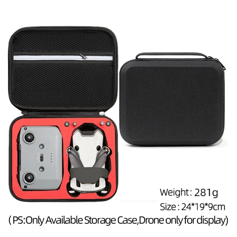 Portable Storage Bag EVA Carrying Case for DJI Mini 4 Pro Flight Zipper Bag Accessories Organize and Protect Your Equipment