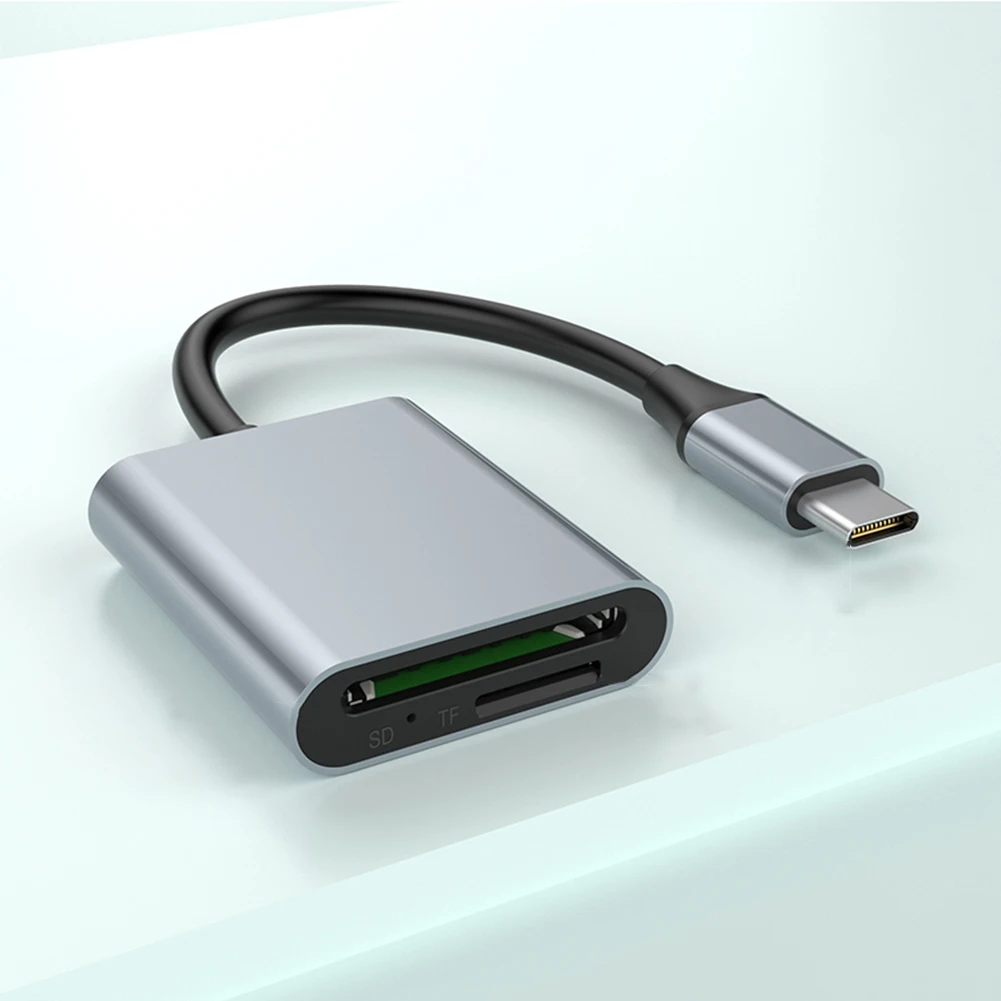 USB C 카드 리더 어댑터, 2-in-1 SD3.0, SD4.0 + TF 카드 리더, 5Gbps, 2 개의 카드 동시 읽기, 아이폰 15, 삼성 갤럭시 아이패드용