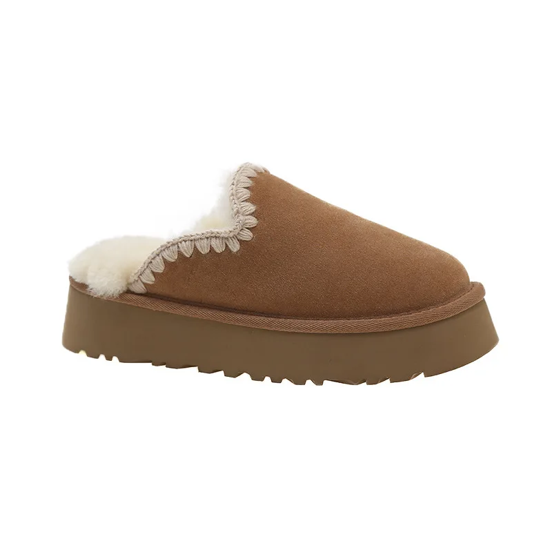

2023 Women's Wool Slippers Warm Platform Wool Slipperswomen Slippers Sheepskin Slippers Women Shoe