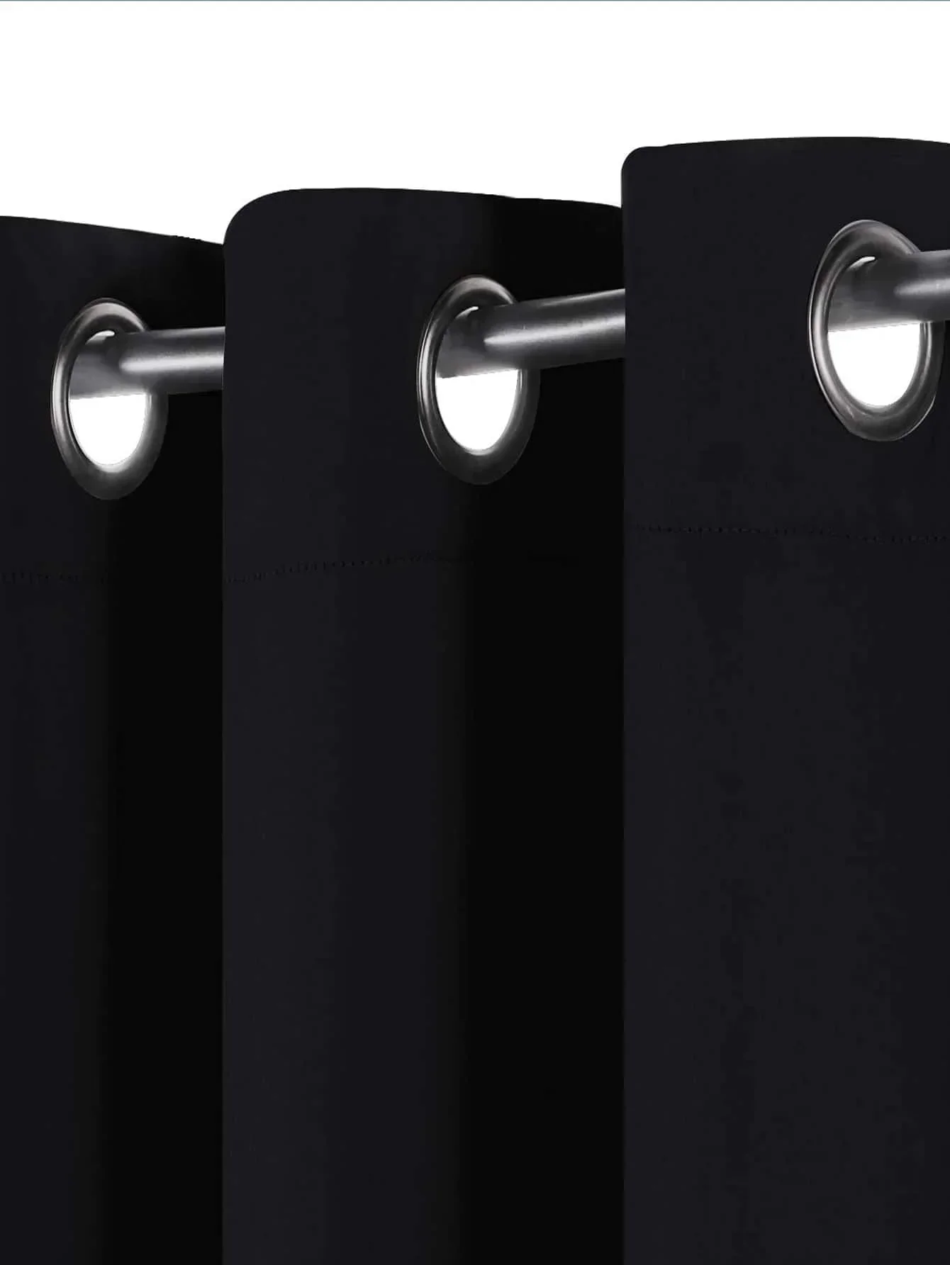 침실과 거실용 블랙 하이 암막 커튼, 1PC