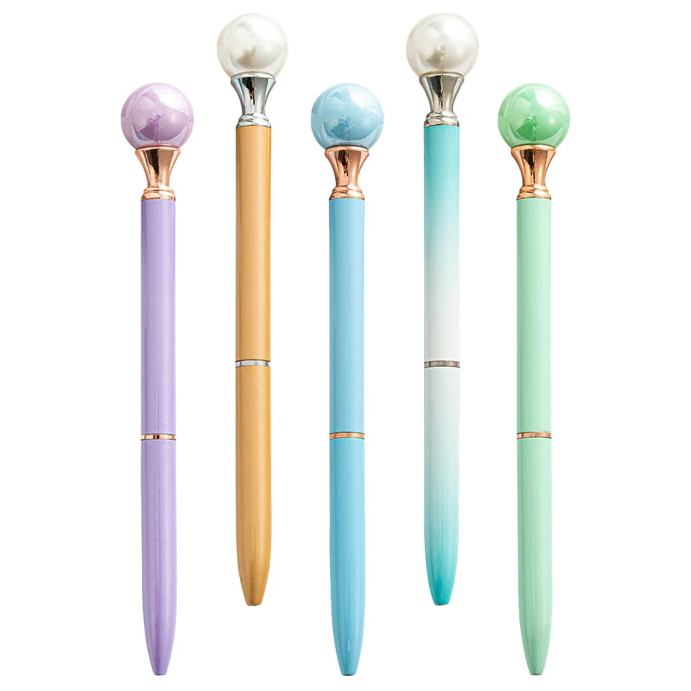 

Pearl Point Pens Black Stationery Supply Ballpoint Pen Ergonomic Household Portable Writing