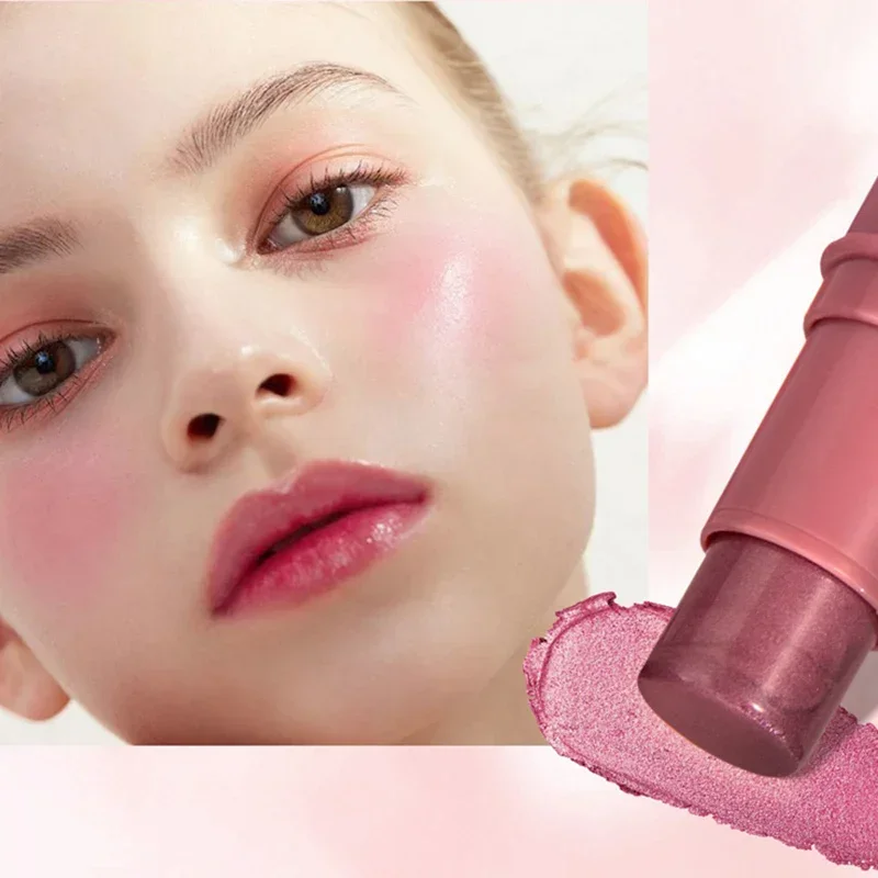 Blush Stick Blush Cream Cream Blusher Facial Blusher 3-in-1 Cheek Blush Stick Lip Tinted Eyes Cheek Lips Brighten Cream Water-resistant Moisturizing Face Contouring Shadow Blusher