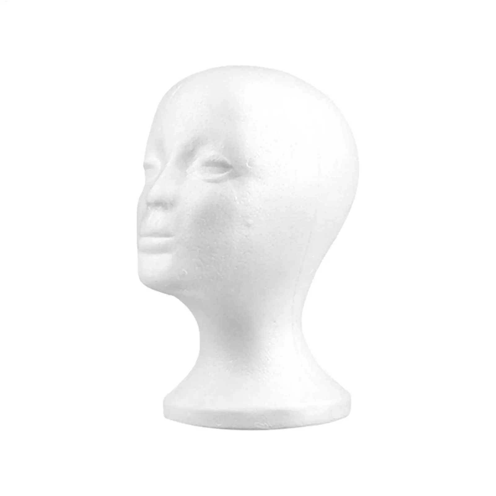Foam Head Women Head Mannequin for Wigs Styling Beauty Supplies Display Rack Accessories for Travel Cosmetology Beginners Salon