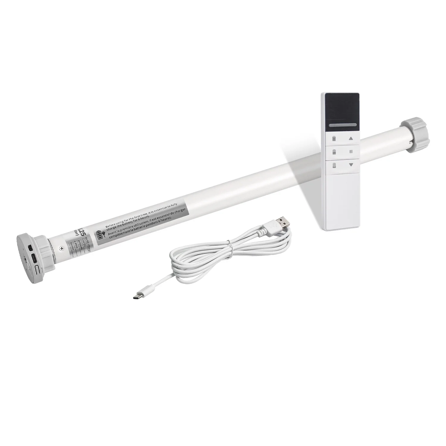 มู่ลี่ Smart Roller Shade Motor สําหรับหลอดขนาด 1.5 "(38 มม.) เข้ากันได้กับ Apple & Alexa และ Google Home Smart Assistant ที่ผ่านการรับรองเรื่อง 1