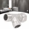 1pc T-Adapter Interface For Diverter Bath Toilet/Bidet Sprayer Shower Head/G1/2 Bathroom Accessories 3 Ways Valve T Adapter 5