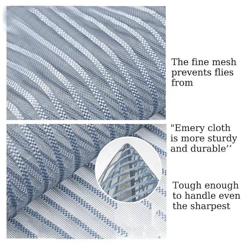 Magic Mesh Magnetic Mosquito Screen Door Net Curtain with Magnets Reinforced Polyester Mesh Dustproof & Insect Proof