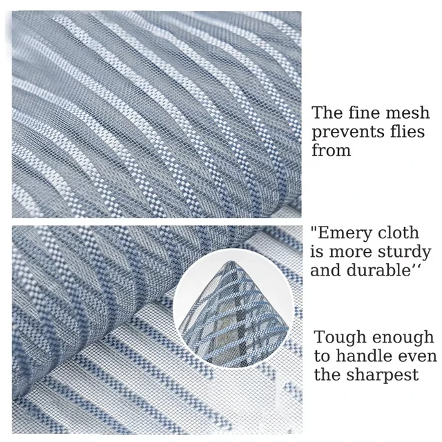 Magic Mesh Magnetic Mosquito Screen Door Net Curtain with Magnets Reinforced Polyester Mesh Dustproof & Insect Proof 3
