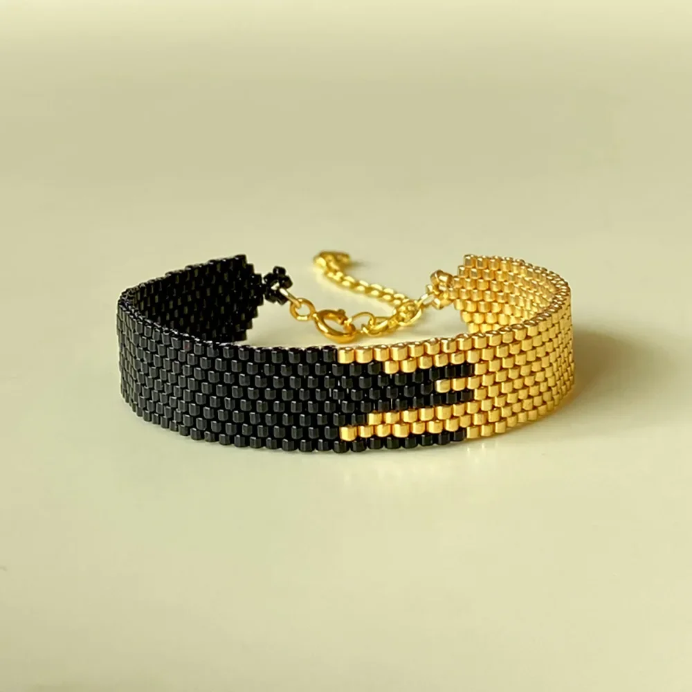 MINACHI Bracciale Bohémien Con Perline In Acciaio Inox Oro - Regolabile - Gioiello Regalo Per Lei - 4