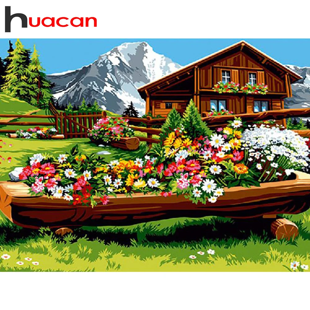 5D Diamond Painting Garden Flower DIY Diamond Mosaic Embroidery Landscape Home Supplies Cross Stitch diamond painting