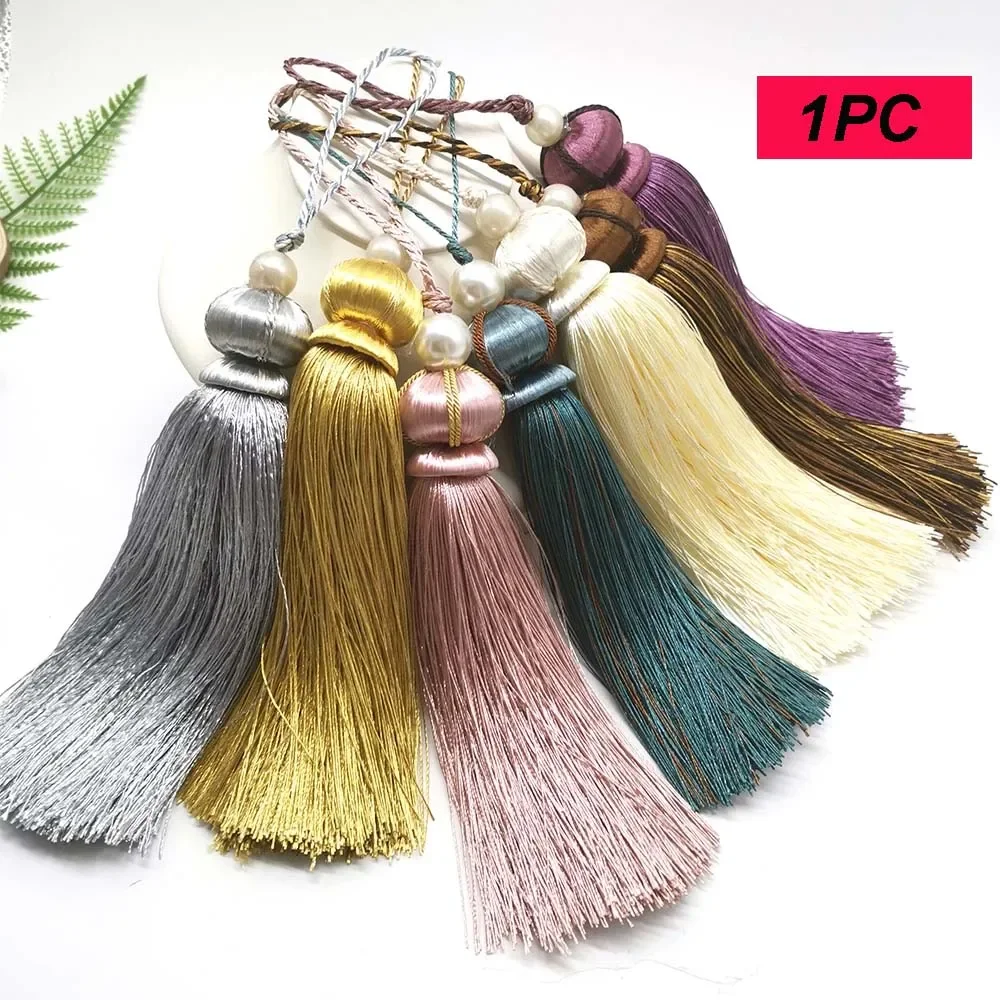 Euro Style Curtain Tassels Polyester Big Tassels 30cm Silk Accessories Key Tassel Pendant for Fabric Home Decoration Tassel Decoration Tassel Accessories
