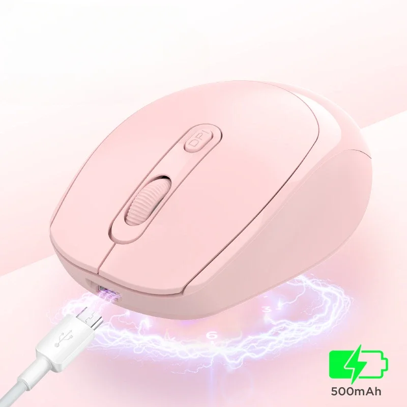 Bluetooth Wireless Mouse, 2.4G Portable Optical DPI Mouse, Great for Laptop, Chromebook, PC, Mac, Windows and School Work