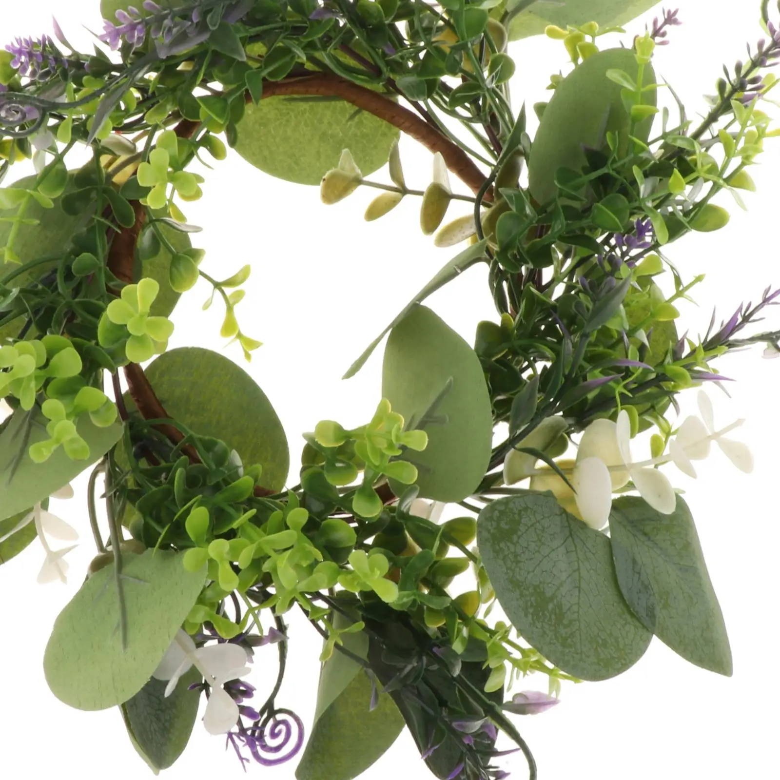 Candle Ring Greenery Candle Rings Table Centerpiece Artificial Eucalyptus Wreath