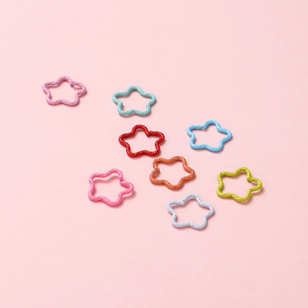 50 teile/los Bunte Offene Ringe Stern Form Jump Ringe Für Schmuck Machen Schlüsselbund Telefon Kette Diy Handwerk Erkenntnisse Liefert – Detail 4