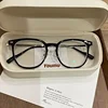 Myopia Glasses Anti Blue Light Metal  Resin -1.0 ~ -6.0 Neutral Style Flat Glasses Computer Glasses