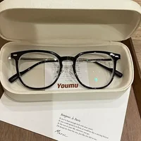 Myopia Glasses Anti Blue Light Metal  Resin -1.0 ~ -6.0 Neutral Style Flat Glasses Computer Glasses