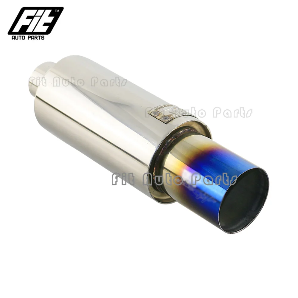 Universal Car Racing Muffler Exhaust Pipe 2'' inlet 3'' outlet