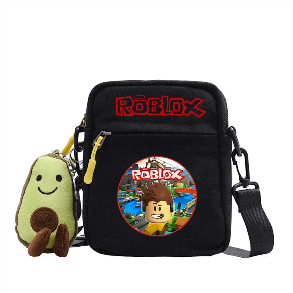 Roblox-Sac en toile oblique de dessin animé pour enfants, petit sac carré  pour étudiants, cadeau d'anniversaire pour filles et garçons - AliExpress